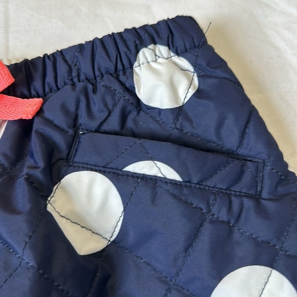 Gymboree Navy Blue Quilted Skirt with White Polka Dots Mini Size 5 - Picture 3 of 5